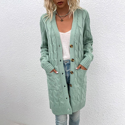 best New Fashion Elegant Autumn Long Jacket Coat Women Ladies Long Sleeve Slim Knitted Cardigan Outwear Sweater Women Plus Size women`s coats shop online at M2K Trends for Women`s Coats