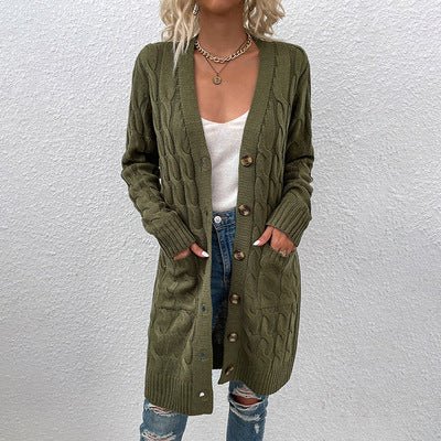 best New Fashion Elegant Autumn Long Jacket Coat Women Ladies Long Sleeve Slim Knitted Cardigan Outwear Sweater Women Plus Size women`s coats shop online at M2K Trends for Women`s Coats