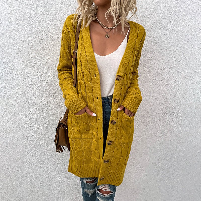 best New Fashion Elegant Autumn Long Jacket Coat Women Ladies Long Sleeve Slim Knitted Cardigan Outwear Sweater Women Plus Size women`s coats shop online at M2K Trends for Women`s Coats