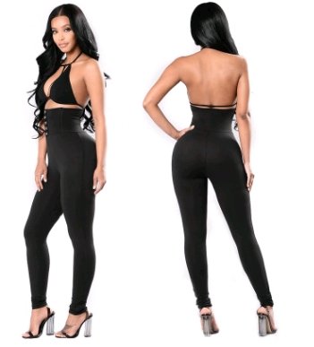 best New fashion women's sexy black high waist corset design tight leggings Clothing shop online at M2K Trends for