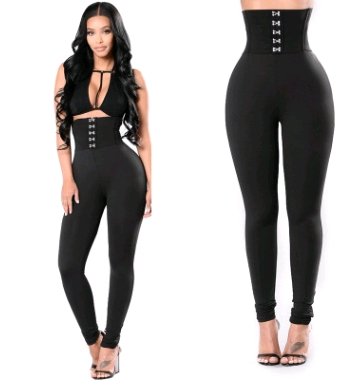 best New fashion women's sexy black high waist corset design tight leggings Clothing shop online at M2K Trends for