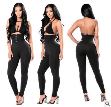 best New fashion women's sexy black high waist corset design tight leggings Clothing shop online at M2K Trends for