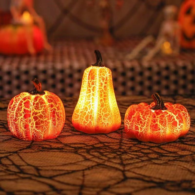 best New Halloween Pumpkin Lantern Simulation Pumpkin LED Candle Lamp Resin Luminous Pumpkin 0 shop online at M2K Trends for