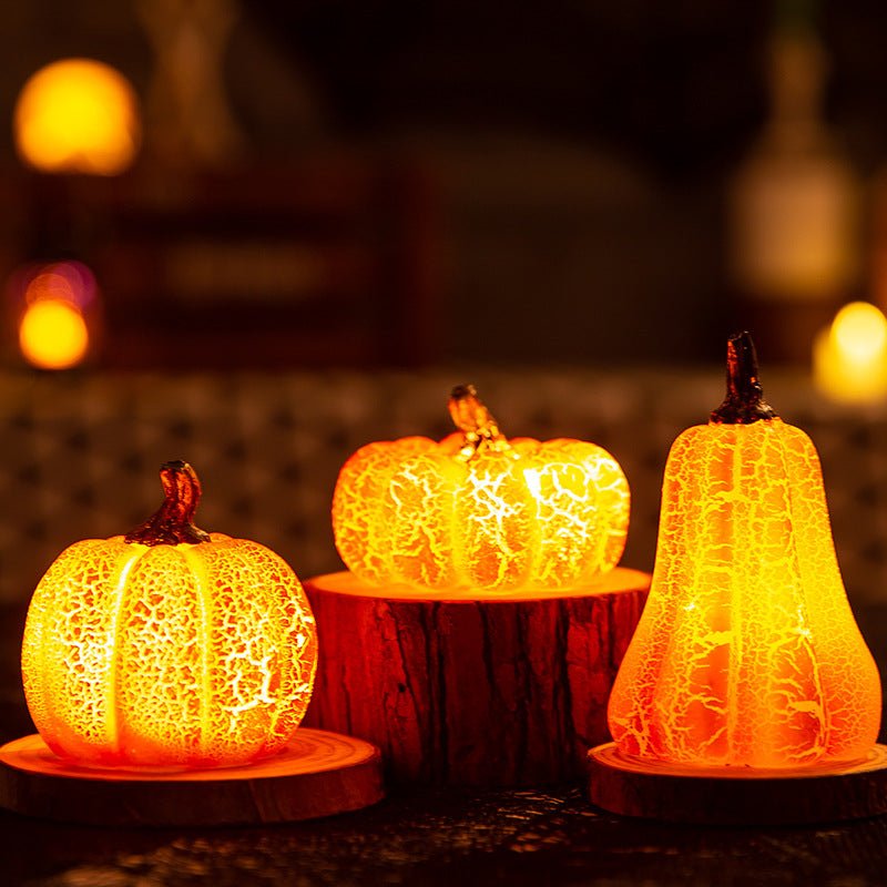 best New Halloween Pumpkin Lantern Simulation Pumpkin LED Candle Lamp Resin Luminous Pumpkin 0 shop online at M2K Trends for