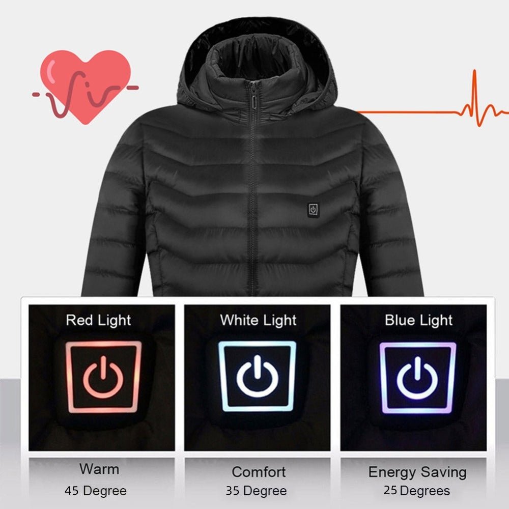 best New Heated Jacket Coat USB Electric Jacket Cotton Coat Heater Thermal Clothing Heating Vest Men's Clothes Winter 0 shop online at M2K Trends for