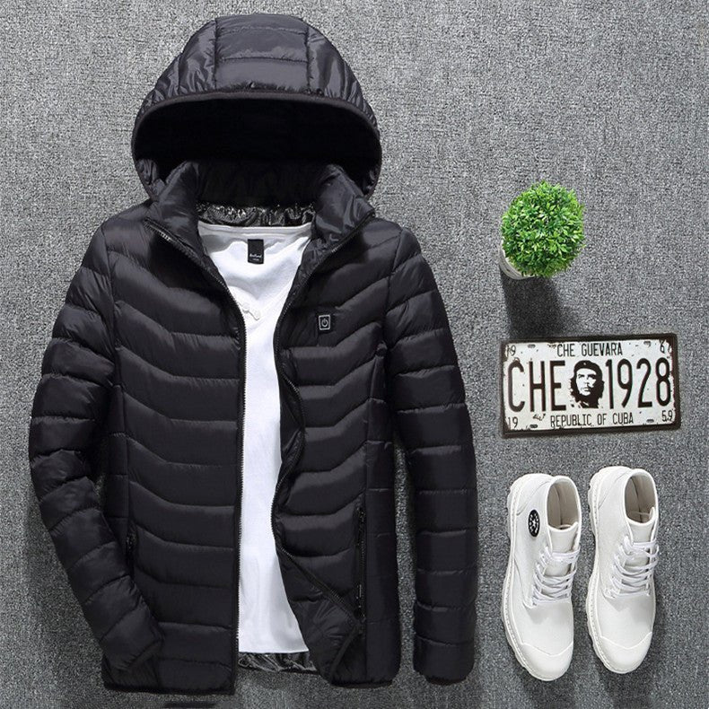 best New Heated Jacket Coat USB Electric Jacket Cotton Coat Heater Thermal Clothing Heating Vest Men's Clothes Winter 0 shop online at M2K Trends for