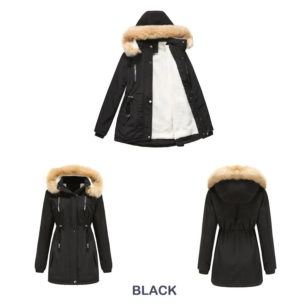 best New Jacket Coat Women's Fashion Long Sleeve Solid Hooded Parkas Thick Warm Simple Zipper Cotton Outwear Female Winter Clothing Jackets & Coats shop online at M2K Trends for New Jacket Coat Women's Fashion Long Sleeve Solid Hooded Parkas Thick Warm Simple Zipper Cotton Outwear Female Winter Clothing