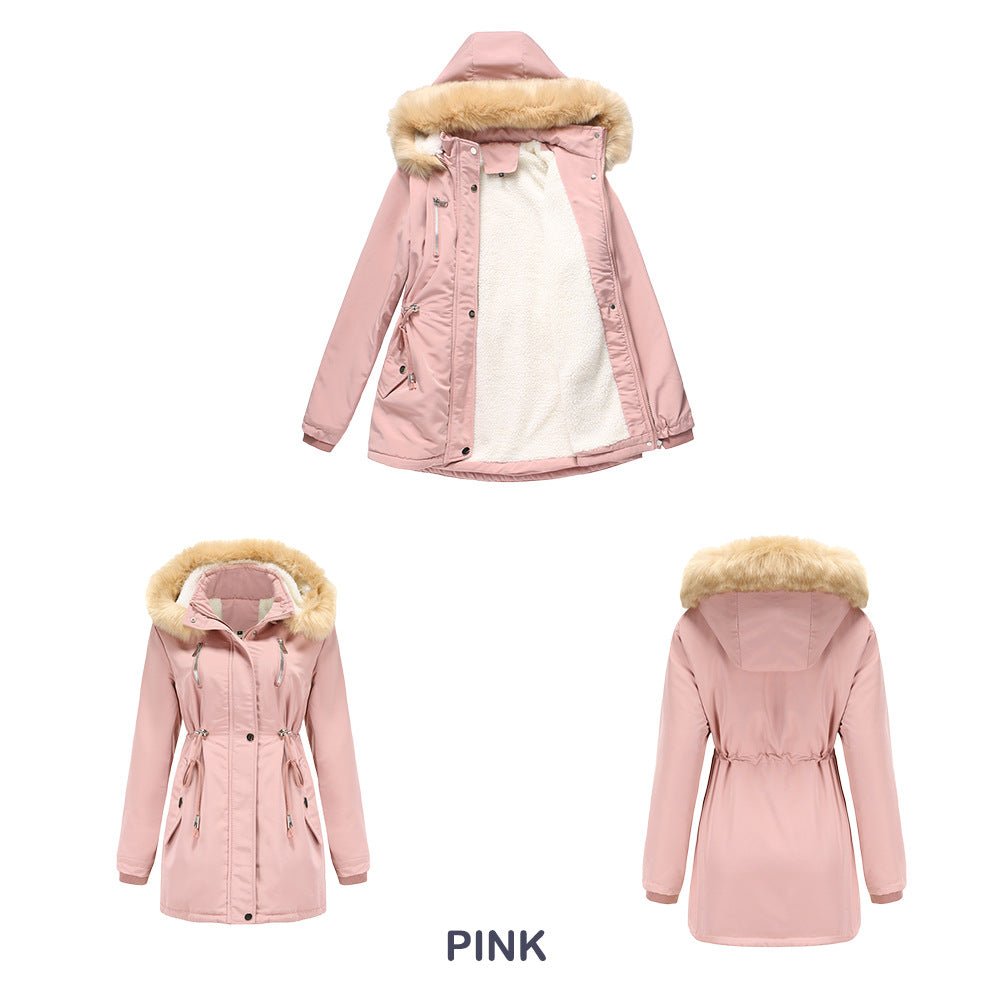 best New Jacket Coat Women's Fashion Long Sleeve Solid Hooded Parkas Thick Warm Simple Zipper Cotton Outwear Female Winter Clothing Jackets & Coats shop online at M2K Trends for New Jacket Coat Women's Fashion Long Sleeve Solid Hooded Parkas Thick Warm Simple Zipper Cotton Outwear Female Winter Clothing