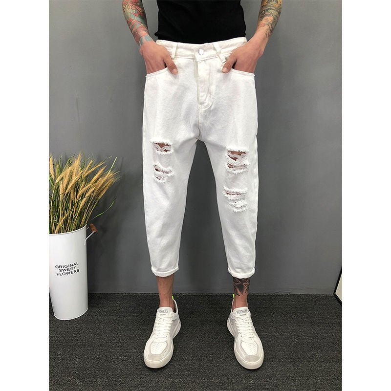 best New Men's Big Ripped Jeans With Small Feet men pants shop online at M2K Trends for man pants