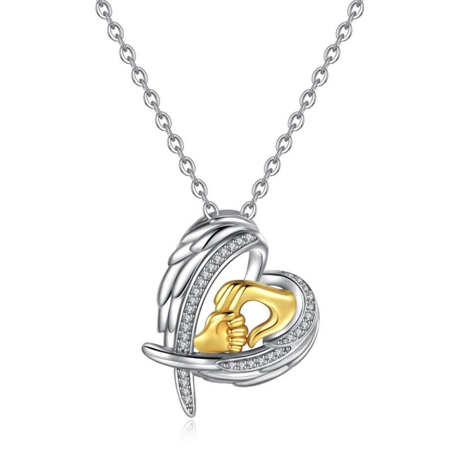 best New Mother's Day Necklace Holding Little Hands Accessories shop online at M2K Trends for gift