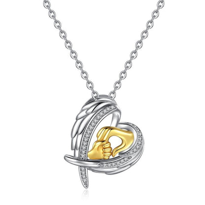 best New Mother's Day Necklace Holding Little Hands Accessories shop online at M2K Trends for gift