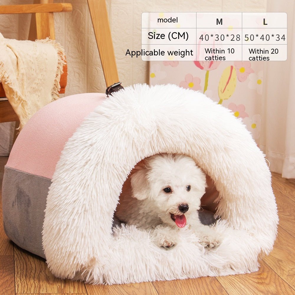 best New Splice Portable Pet Nest Portable Autumn And Winter Warm Dog Nest Moisture-proof Long Fur Cat Nest Cross Border Pet Nest 0 shop online at M2K Trends for
