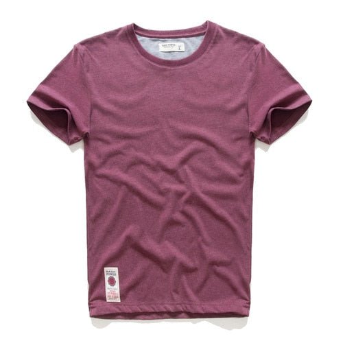 best New Summer Men's t-shirt Cotton Solid T shirt Men Causal O-neck Basic tshirt Male High Quality Classical tops 0 shop online at M2K Trends for