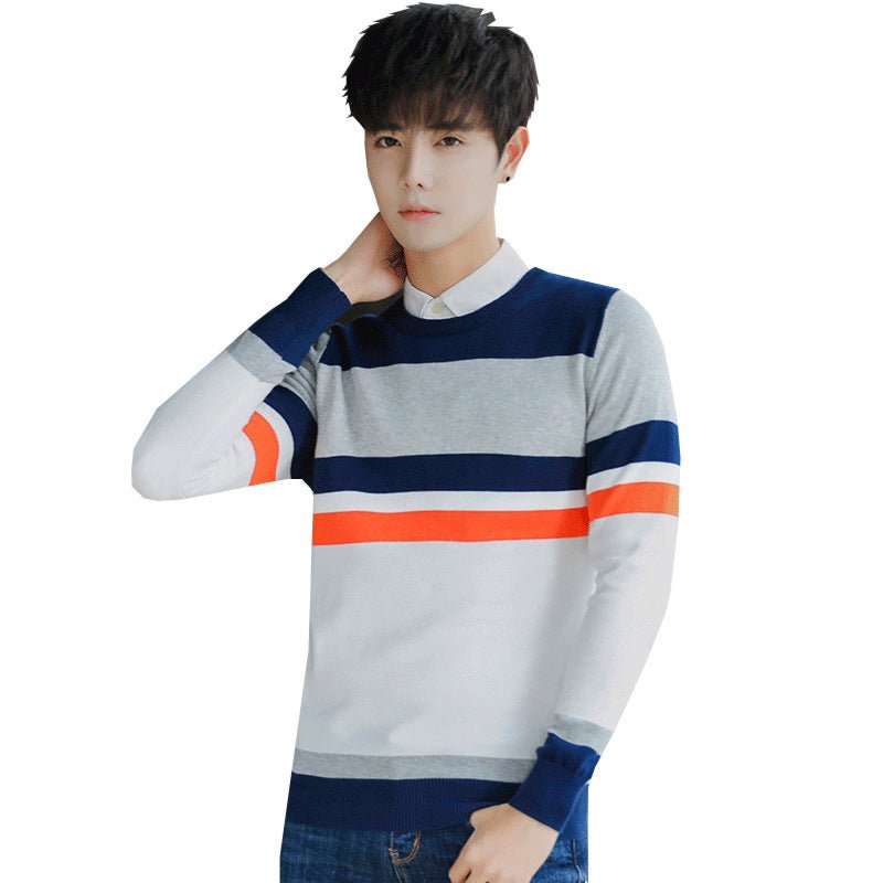 best New Sweater Men's Round Neck Sweater Casual All-Match Base Sweater 0 shop online at M2K Trends for