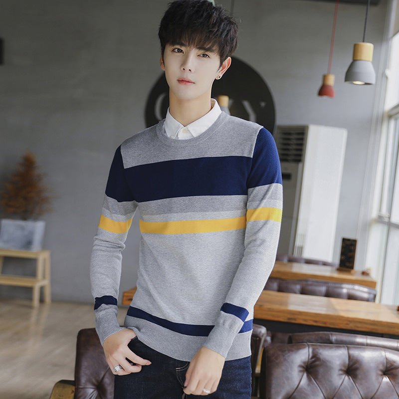 best New Sweater Men's Round Neck Sweater Casual All-Match Base Sweater 0 shop online at M2K Trends for