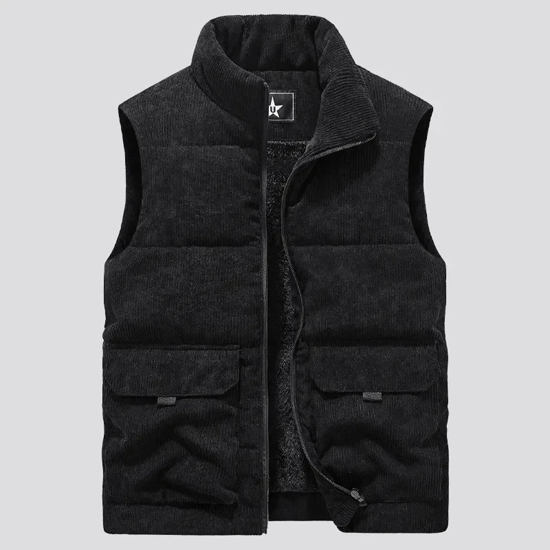best New Winter Fashion Wool Vest Male Cotton-Padded Vests Coats Men Sleeveless Vest Jackets Warm Waistcoats Clothing Plus Size 6XL shop online at M2K Trends for