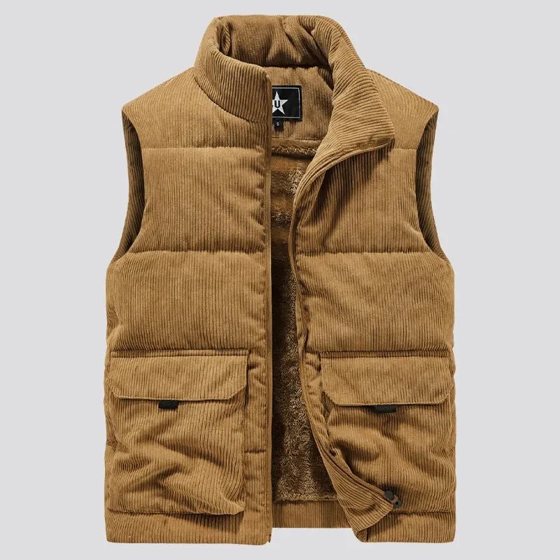best New Winter Fashion Wool Vest Male Cotton-Padded Vests Coats Men Sleeveless Vest Jackets Warm Waistcoats Clothing Plus Size 6XL shop online at M2K Trends for