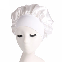 best Newly Women's Satin Solid Sleeping Hat Night Hair Care Bonnet Nightcap For Women Men Unisex Cap 0 shop online at M2K Trends for