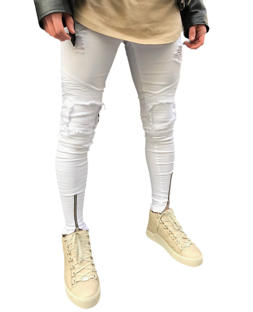 best Nice Ripped Zipper Jeans for men and young men Pants shop online at M2K Trends for mens pants