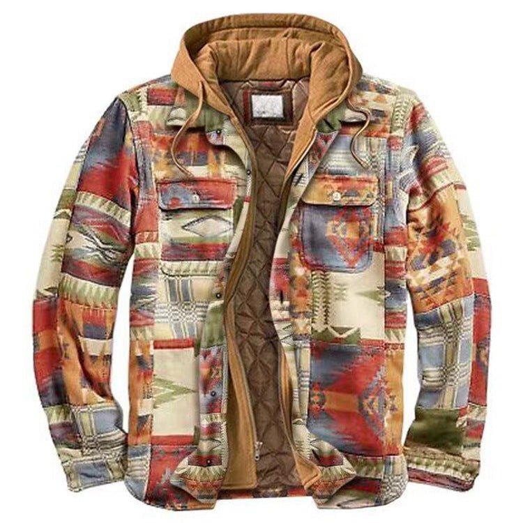 best Non-Positioning Printed Loose Hooded Jacket Coat Shirt 0 shop online at M2K Trends for