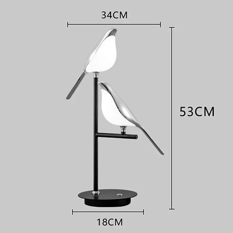 best Nordic Style Art Magpie Bird Lamp LED Wall Lamp Bedroom Bedside Parlor Background Wall Decoration Wall Sconce Indoor Lighting shop online at M2K Trends for