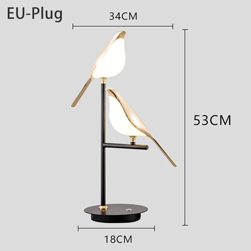 best Nordic Style Art Magpie Bird Lamp LED Wall Lamp Bedroom Bedside Parlor Background Wall Decoration Wall Sconce Indoor Lighting shop online at M2K Trends for