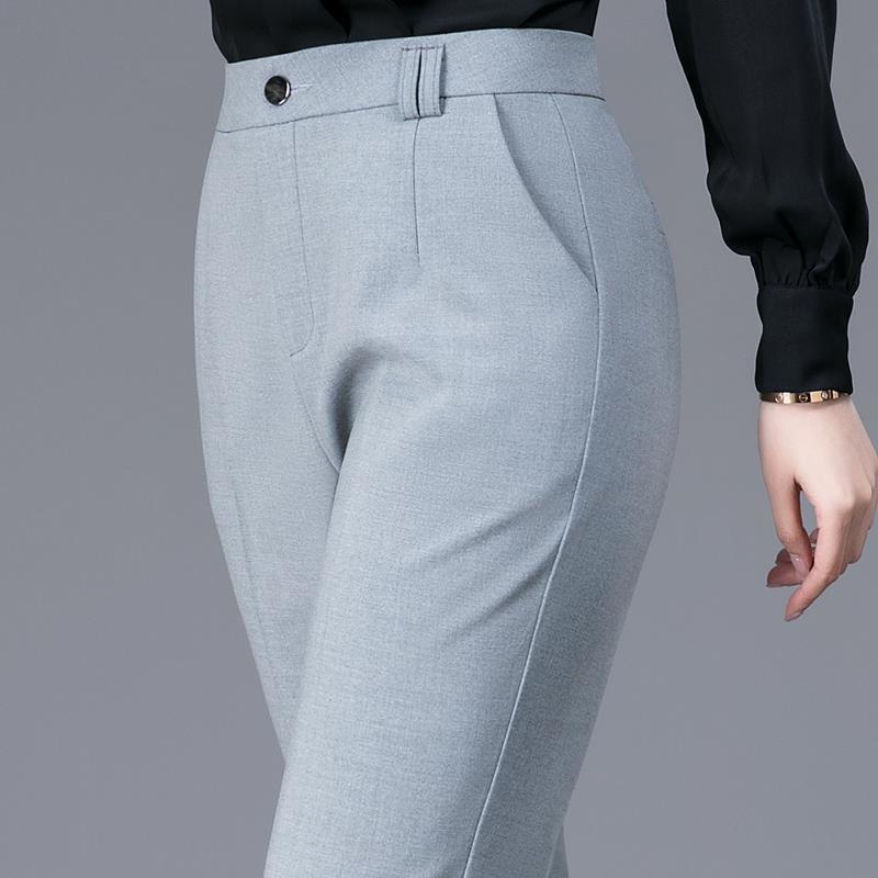 best Office Lady Korean Fashion Straight Pants Spring Autumn Casual High Waist Button Pockets Solid Elegant Women Clothing Trousers 0 shop online at M2K Trends for women pants