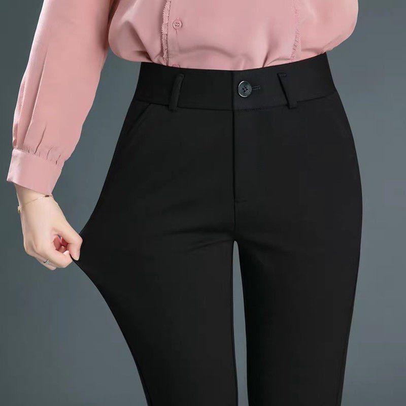 best Office Lady Solid Slim Pencil Suits Pants Spring Autumn New Korean Fashion All-match Women High Waist Casual Straight Trousers 0 shop online at M2K Trends for women pants