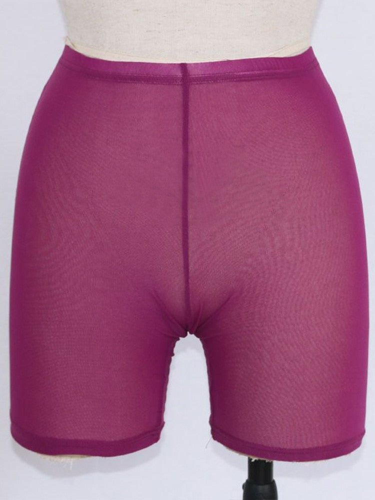 best OMSJ 2022 Summer Fashion Yellow Mesh Transaparent Sexy Women Casual Shorts Ladies High Waist Shorts Summer Shorts Sexy Shorts 0 shop online at M2K Trends for
