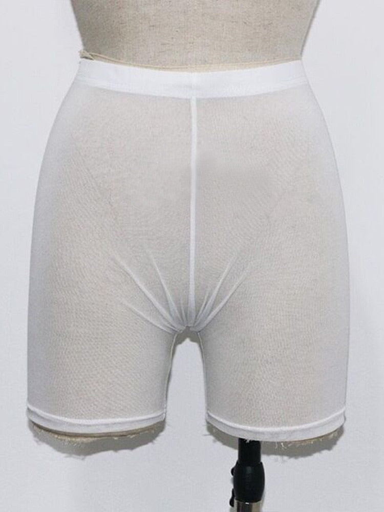 best OMSJ 2022 Summer Fashion Yellow Mesh Transaparent Sexy Women Casual Shorts Ladies High Waist Shorts Summer Shorts Sexy Shorts 0 shop online at M2K Trends for