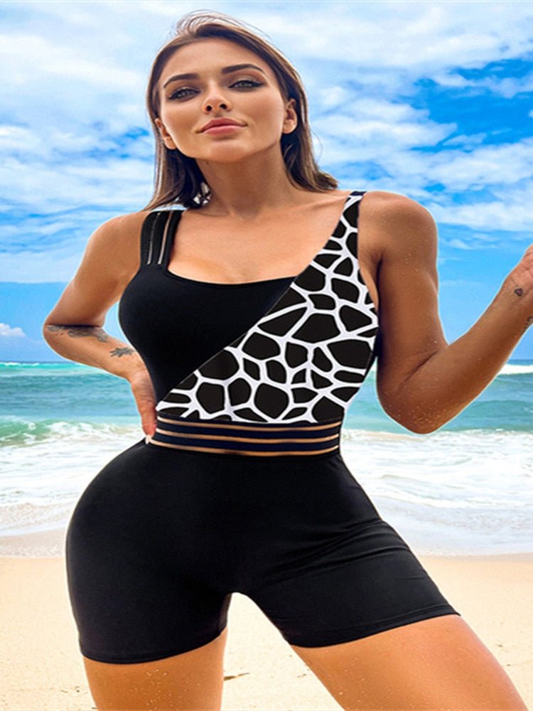 best One Shoulder Cut Out Bikini One-Piece Swimsuit for Women Mesh Panel Patchwork Bikini Set Swimwear 2023 Bathing Suits Beachwear 0 shop online at M2K Trends for