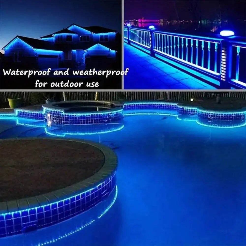 best Outdoor Solar Tube Rope Led Light Garden Christmas Decoration 22m/12m Xmas Wedding Garland WaterProof String Light Fairy Strip shop online at M2K Trends for