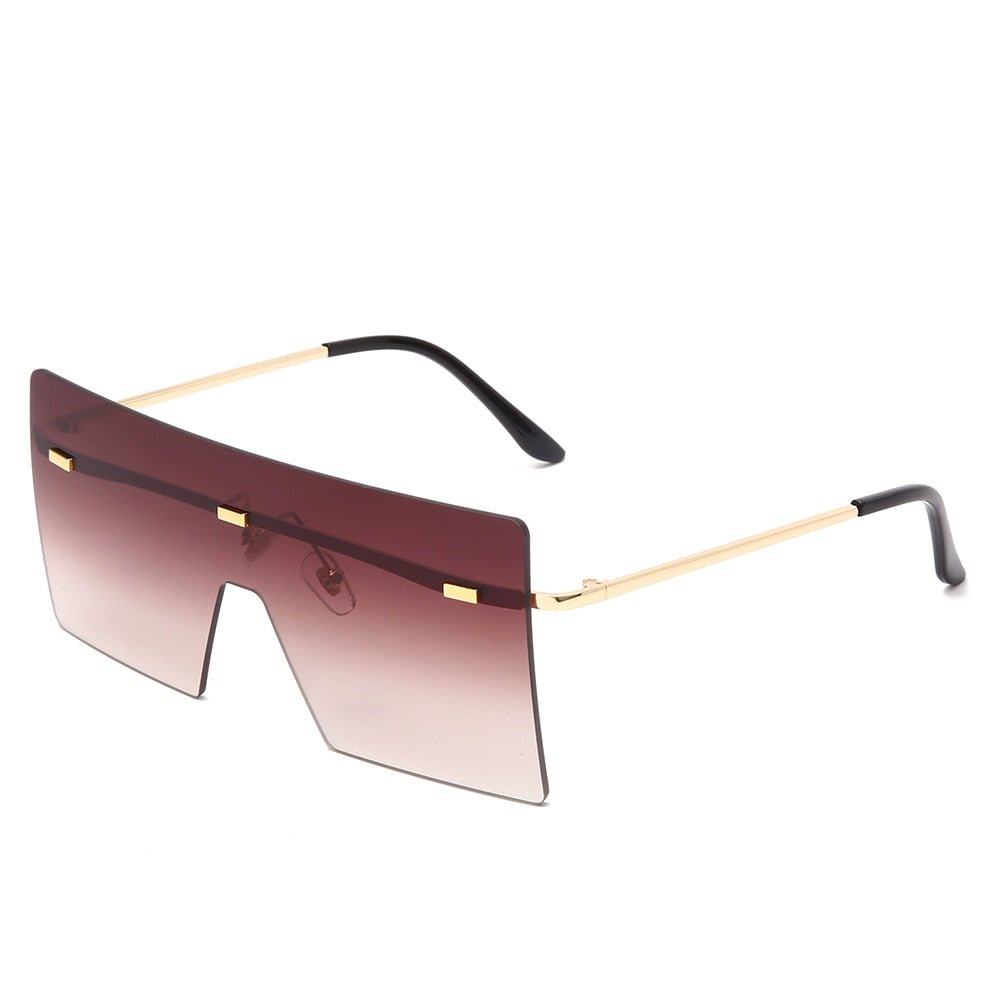 best Oversized Rimless Sunglasses Fashion Women Metal Gradient Sun glasses Luxury Lady Sunglass Eyewear UV400 Shades gafas de sol 0 shop online at M2K Trends for