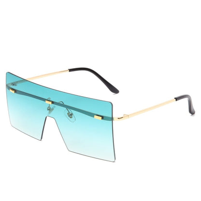 best Oversized Rimless Sunglasses Fashion Women Metal Gradient Sun glasses Luxury Lady Sunglass Eyewear UV400 Shades gafas de sol 0 shop online at M2K Trends for