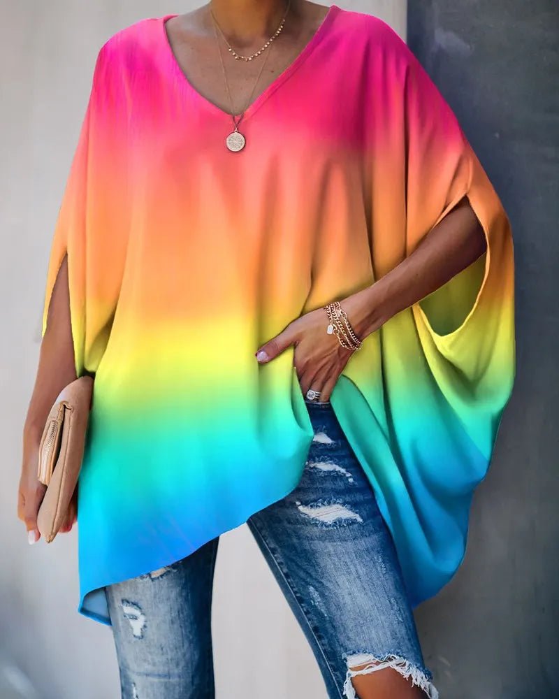 best Oversized T-Shirts For Women Fashion Blouse 2022 Batwingsleeve Tshirt Female Print Tees Large Size Y2k Clothing Loose Casual Top shop online at M2K Trends for