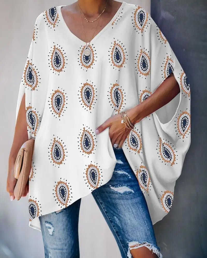 best Oversized T-Shirts For Women Fashion Blouse 2022 Batwingsleeve Tshirt Female Print Tees Large Size Y2k Clothing Loose Casual Top shop online at M2K Trends for