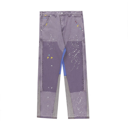 best Paint Splash Splice Jeans Men's Loose Speckle 0 shop online at M2K Trends for