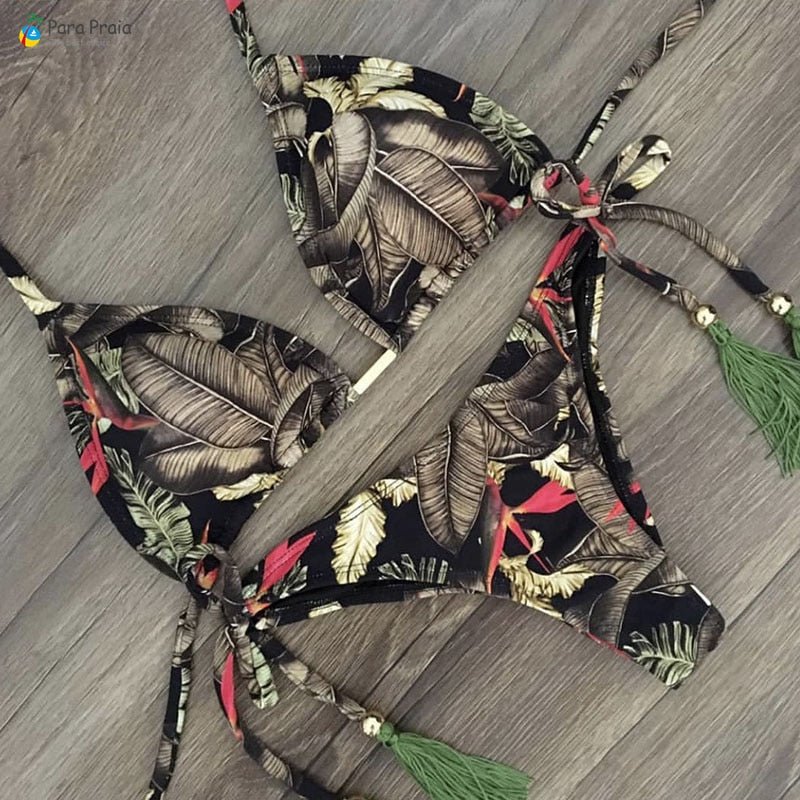 best Para Praia 17 Colors New Bandage Micro Bikini Mini Halter Bathing Suit Brazilian Swimsuit Thong Bikini Set Push Up Biquini 2023 0 shop online at M2K Trends for