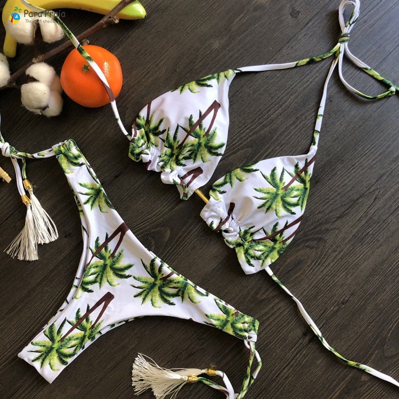 best Para Praia 17 Colors New Bandage Micro Bikini Mini Halter Bathing Suit Brazilian Swimsuit Thong Bikini Set Push Up Biquini 2023 0 shop online at M2K Trends for