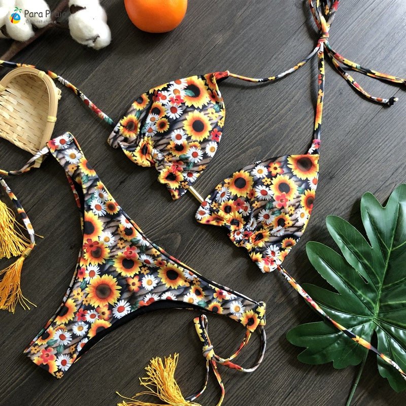best Para Praia 17 Colors New Bandage Micro Bikini Mini Halter Bathing Suit Brazilian Swimsuit Thong Bikini Set Push Up Biquini 2023 0 shop online at M2K Trends for