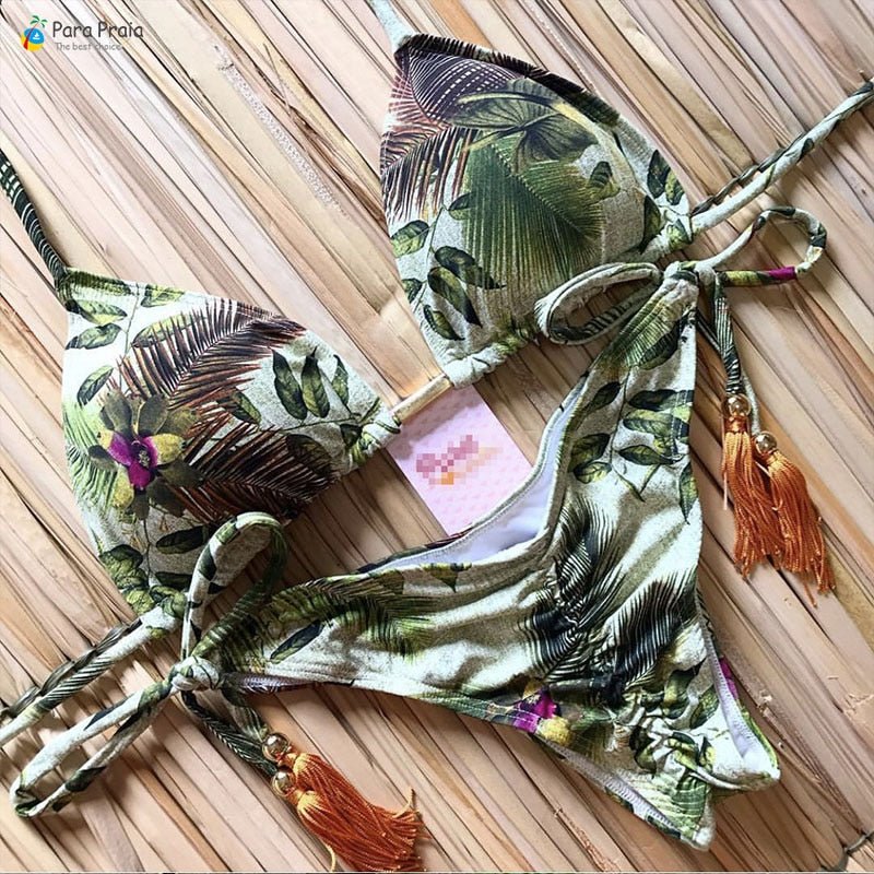 best Para Praia 17 Colors New Bandage Micro Bikini Mini Halter Bathing Suit Brazilian Swimsuit Thong Bikini Set Push Up Biquini 2023 0 shop online at M2K Trends for
