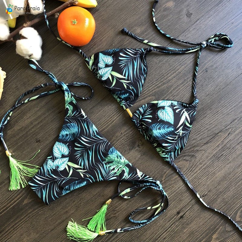 best Para Praia 17 Colors New Bandage Micro Bikini Mini Halter Bathing Suit Brazilian Swimsuit Thong Bikini Set Push Up Biquini 2023 0 shop online at M2K Trends for