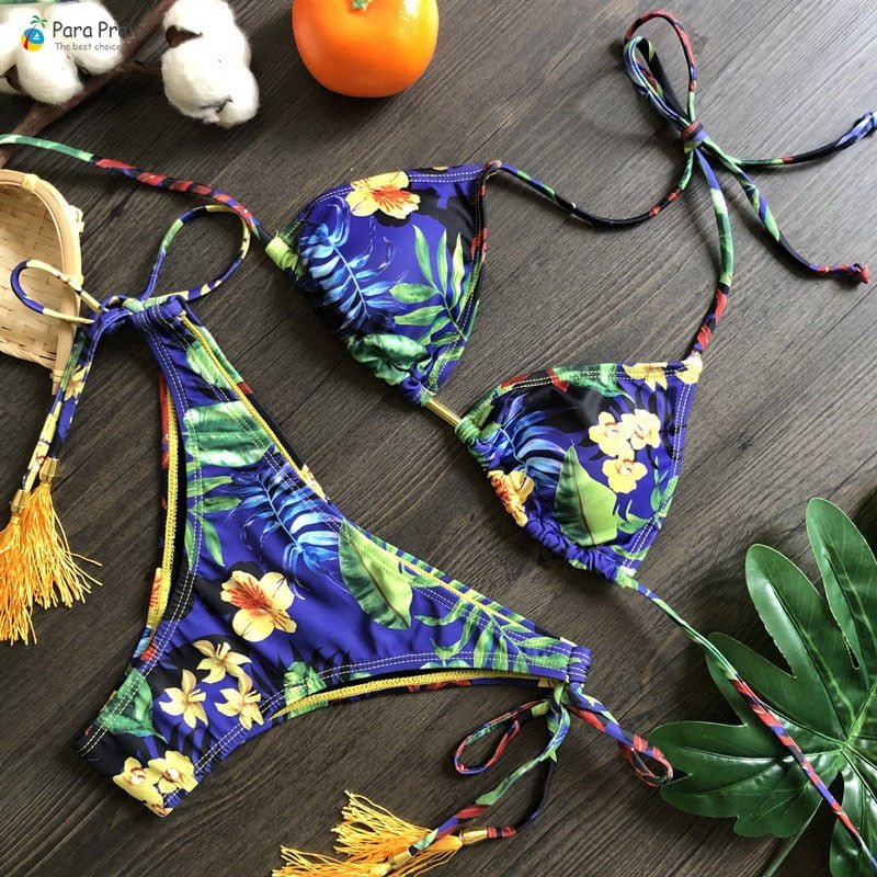 best Para Praia 17 Colors New Bandage Micro Bikini Mini Halter Bathing Suit Brazilian Swimsuit Thong Bikini Set Push Up Biquini 2023 0 shop online at M2K Trends for