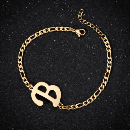 best Personalize Initial Bracelets Bangles A-Z 26 Letters Alphabet Charm Bracelet Accessories shop online at M2K Trends for All Bracelets