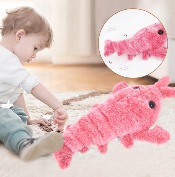 best Pet Toys Electric Jumping Shrimp USB Charging Simulation Lobster Funny Cat Plush Pets Toy Pet Toys Electric Jumping Shrimp shop online at M2K Trends for Pet Toys Electric Jumping Shrimp