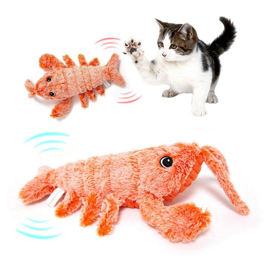 best Pet Toys Electric Jumping Shrimp USB Charging Simulation Lobster Funny Cat Plush Pets Toy Pet Toys Electric Jumping Shrimp shop online at M2K Trends for Pet Toys Electric Jumping Shrimp