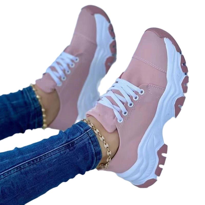 best Platform Sport Flats Shoes Lace-up Sneaker Outdoor Walking Casual Shoes Women Shoes shop online at M2K Trends for