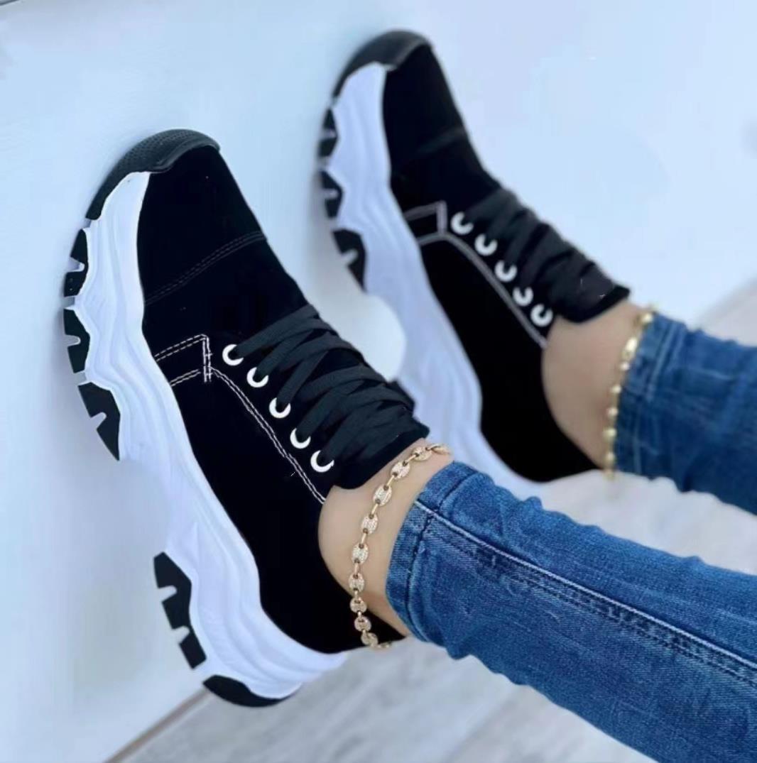 best Platform Sport Flats Shoes Lace-up Sneaker Outdoor Walking Casual Shoes Women Shoes shop online at M2K Trends for