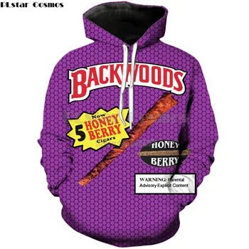 best PLstar Cosmos Drop shipping Funny Foods Backwoods Honey Berry 3D Print Fashion Hoodies Womens Mens Casual Hooded Sweatshirt shop online at M2K Trends for