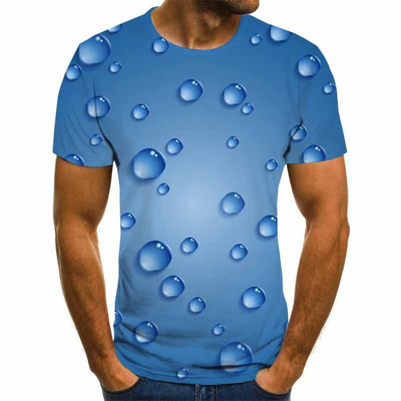 best Raindrop Liquid Print 3DT Shirt Men's Fashion Trendy Short Sleeve Clothing shop online at M2K Trends for Men's T-shirts